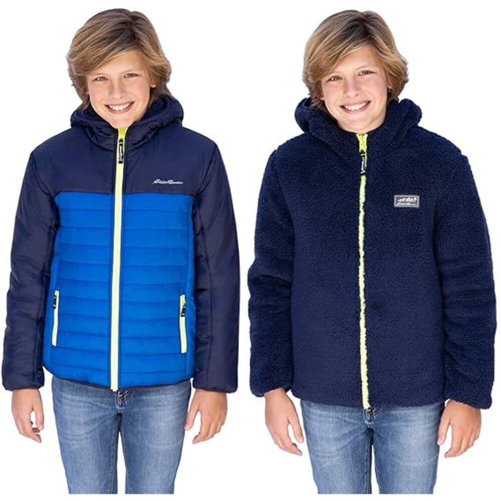 Eddie Bauer Kids Puffer Jacket - Navy and Blue